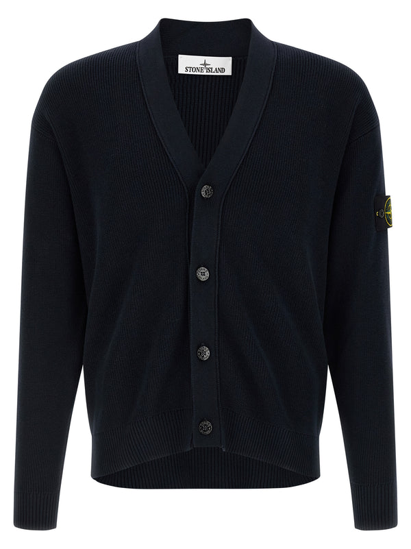 Stone Island 100% Cotton cardigan in navy