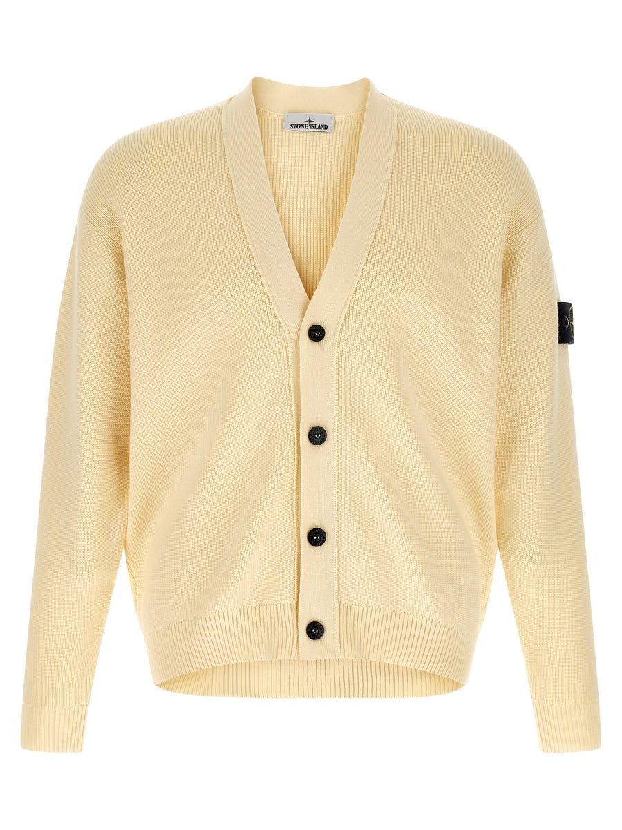 Stone Island 100% cotton cardigan in beige