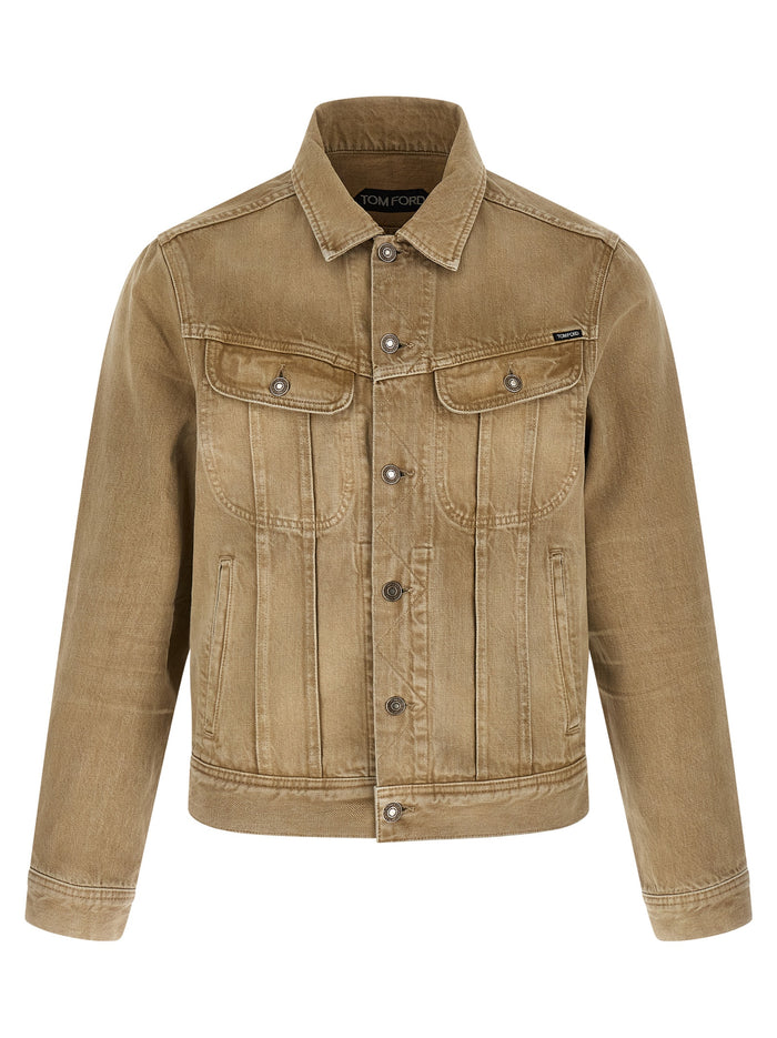 Tom Ford 100% cotton jacket in beige