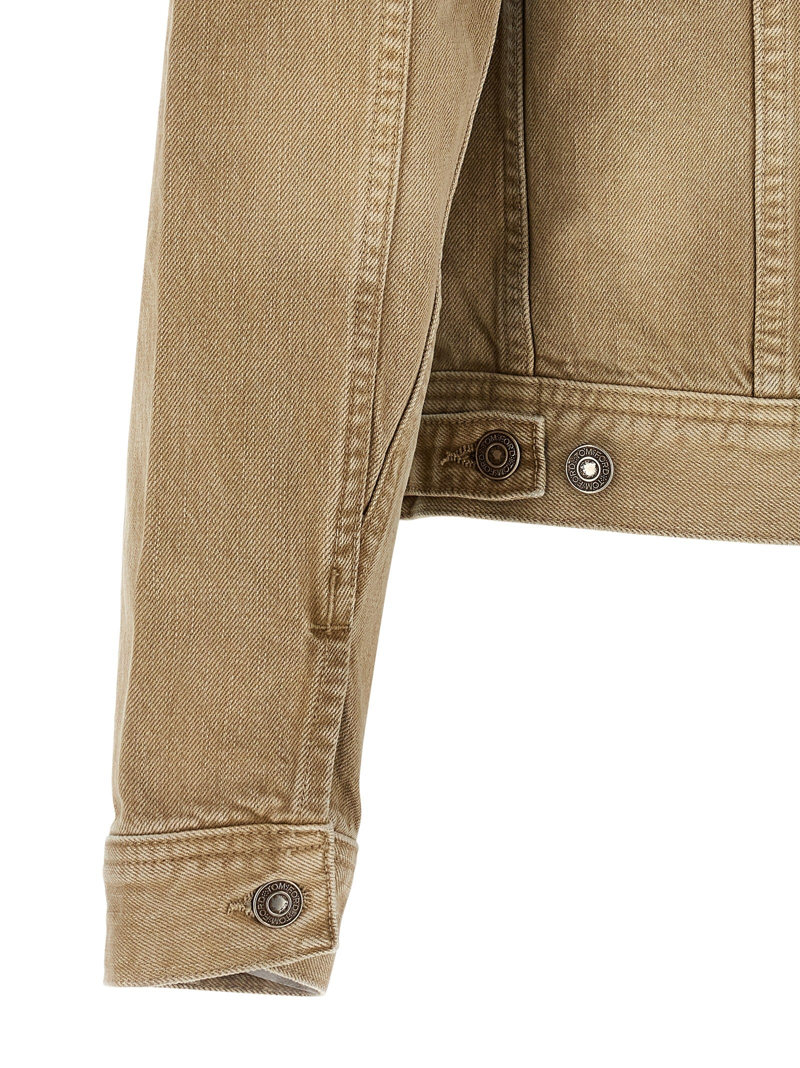 Tom Ford 100% cotton jacket in beige — view 4