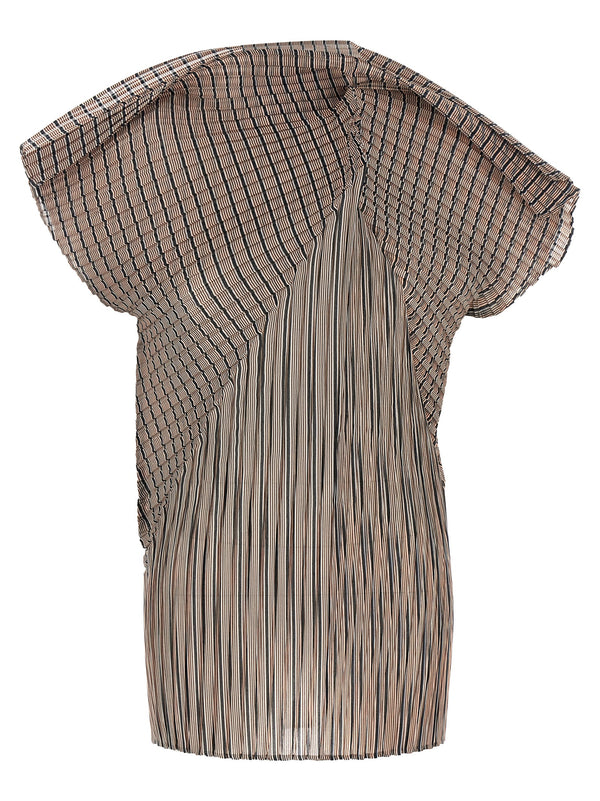 Issey Miyake 100% polyester blouse in brown