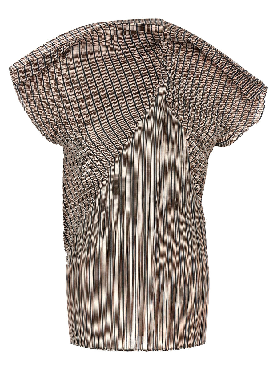 Issey Miyake 100% polyester blouse in brown