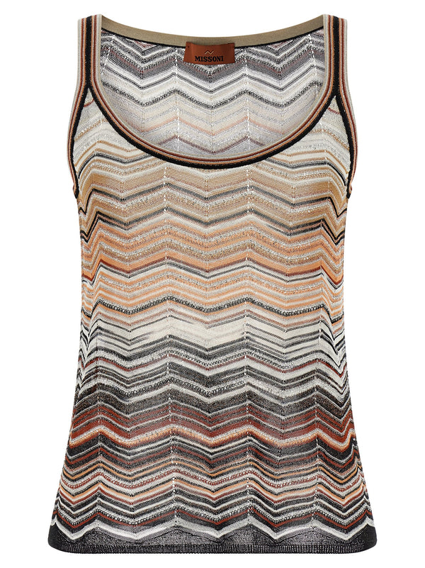 Missoni 78% viscose tank top in multicolor