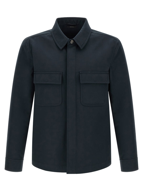 Tom Ford 99% cotton overshirt in blue
