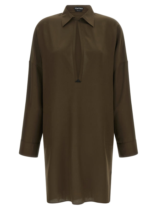 Tom Ford 100% Silk tunic in green