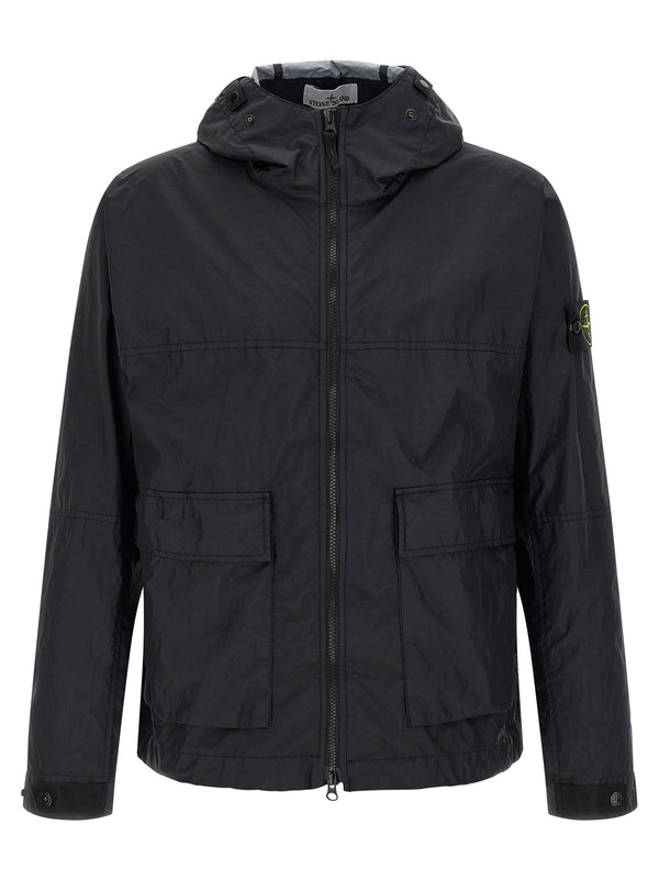 Stone Island 100% Polyamide jacket in black