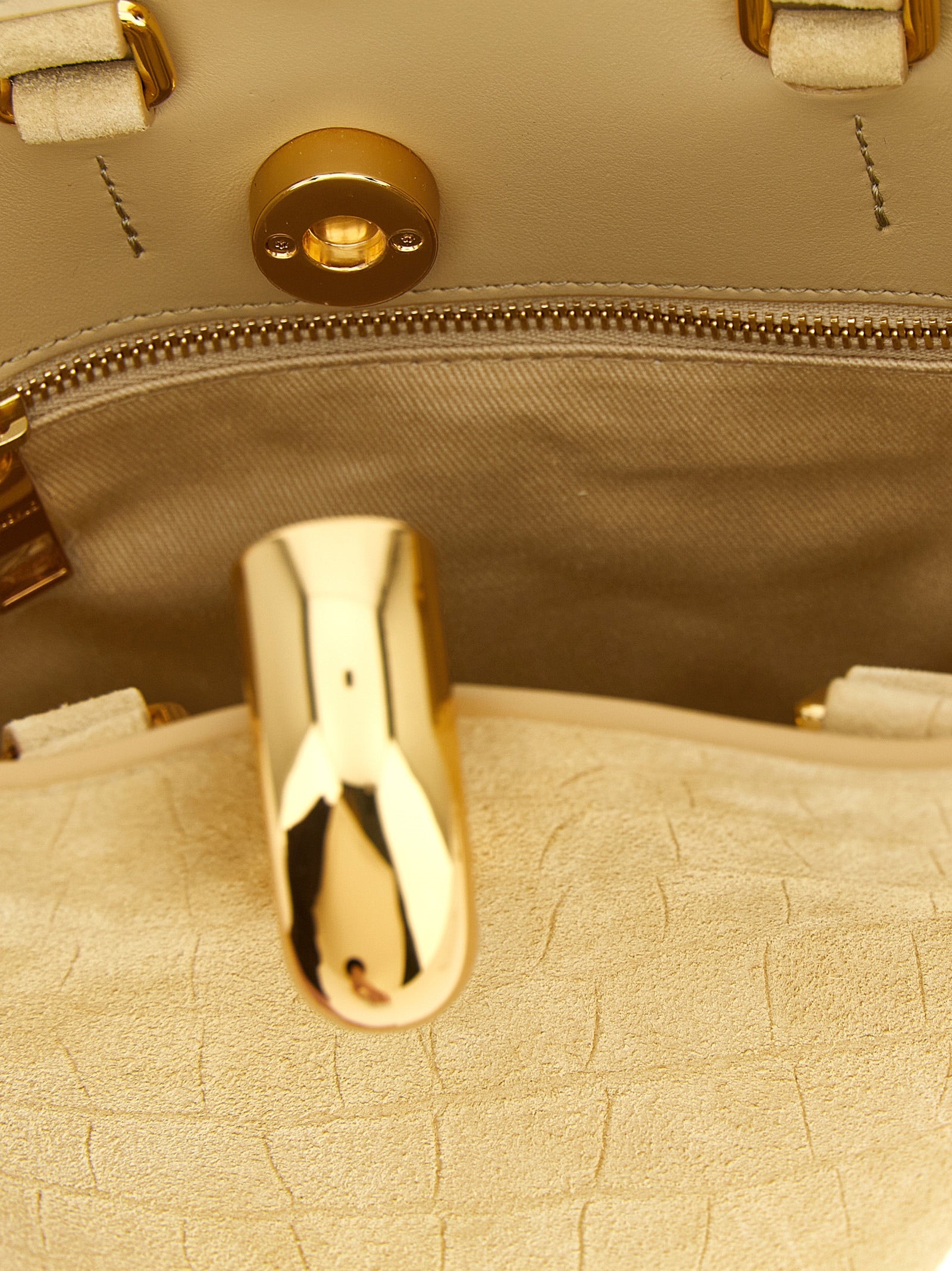 Beige Calfskin Handbag Bag