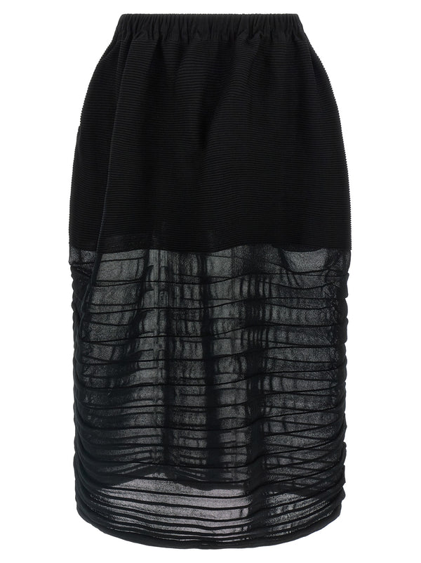 Issey Miyake 44% polyester skirt in black