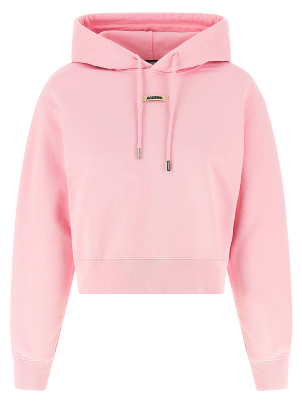 Jacquemus 100% Cotton hoodie in pink
