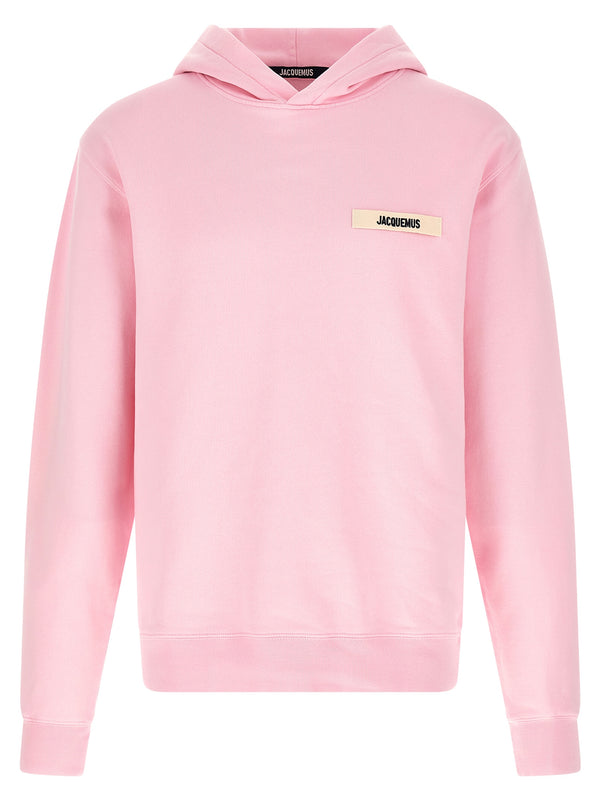 Jacquemus 100% cotton hoodie in pink