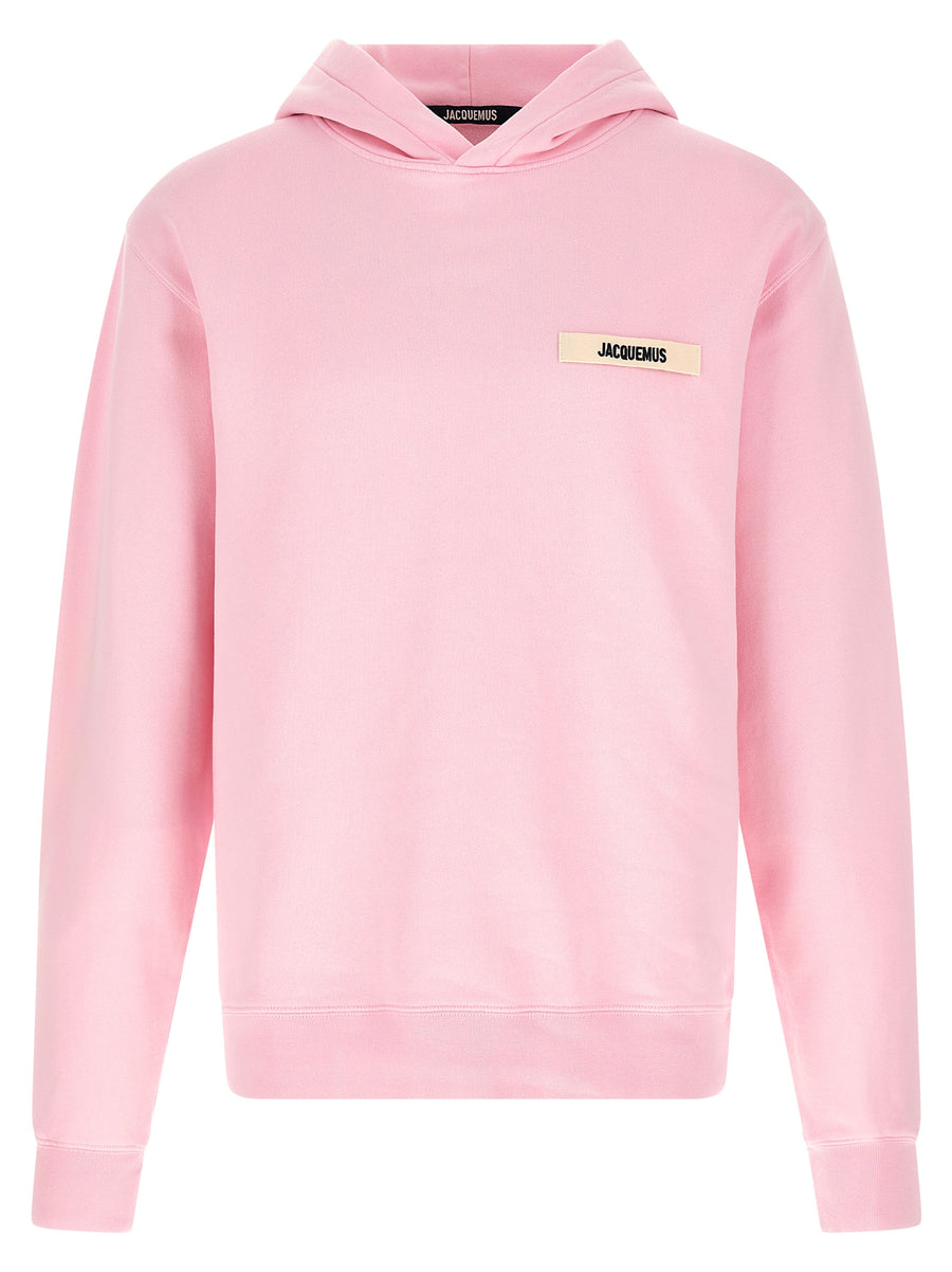 Jacquemus 100% cotton hoodie in pink