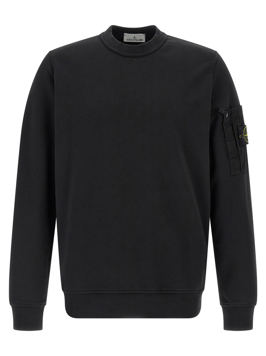 Stone Island 100% Cotton sweatshirt in black
