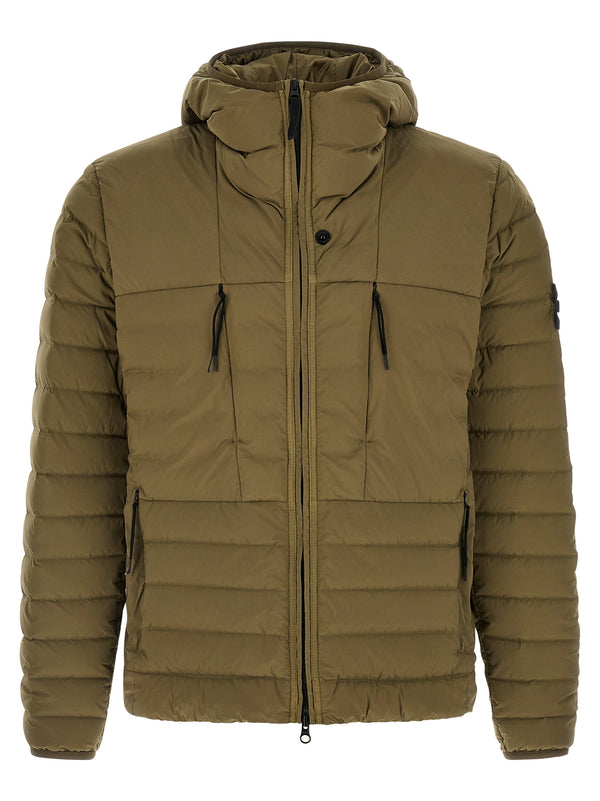 Stone Island 86% Polyamide down jacket in green
