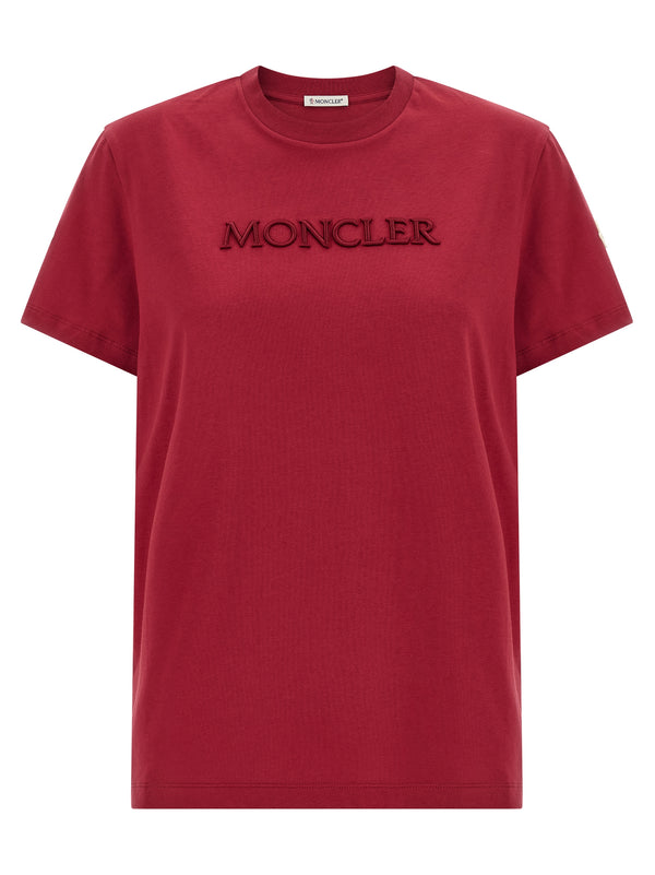 Moncler 100% Cotton t-shirt in red
