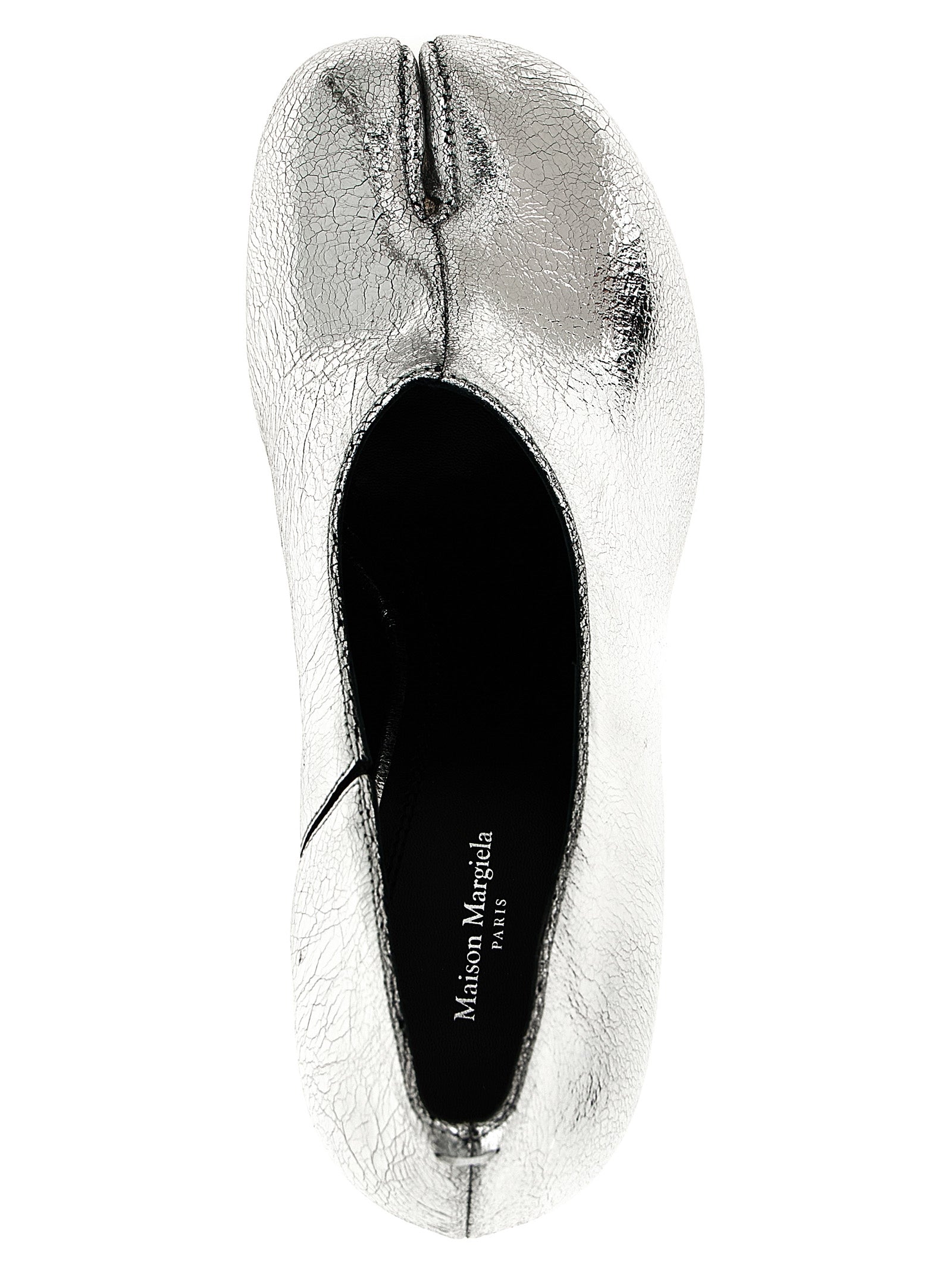 Maison Margiela 100% Calfskin Leather pump in silver — view 4