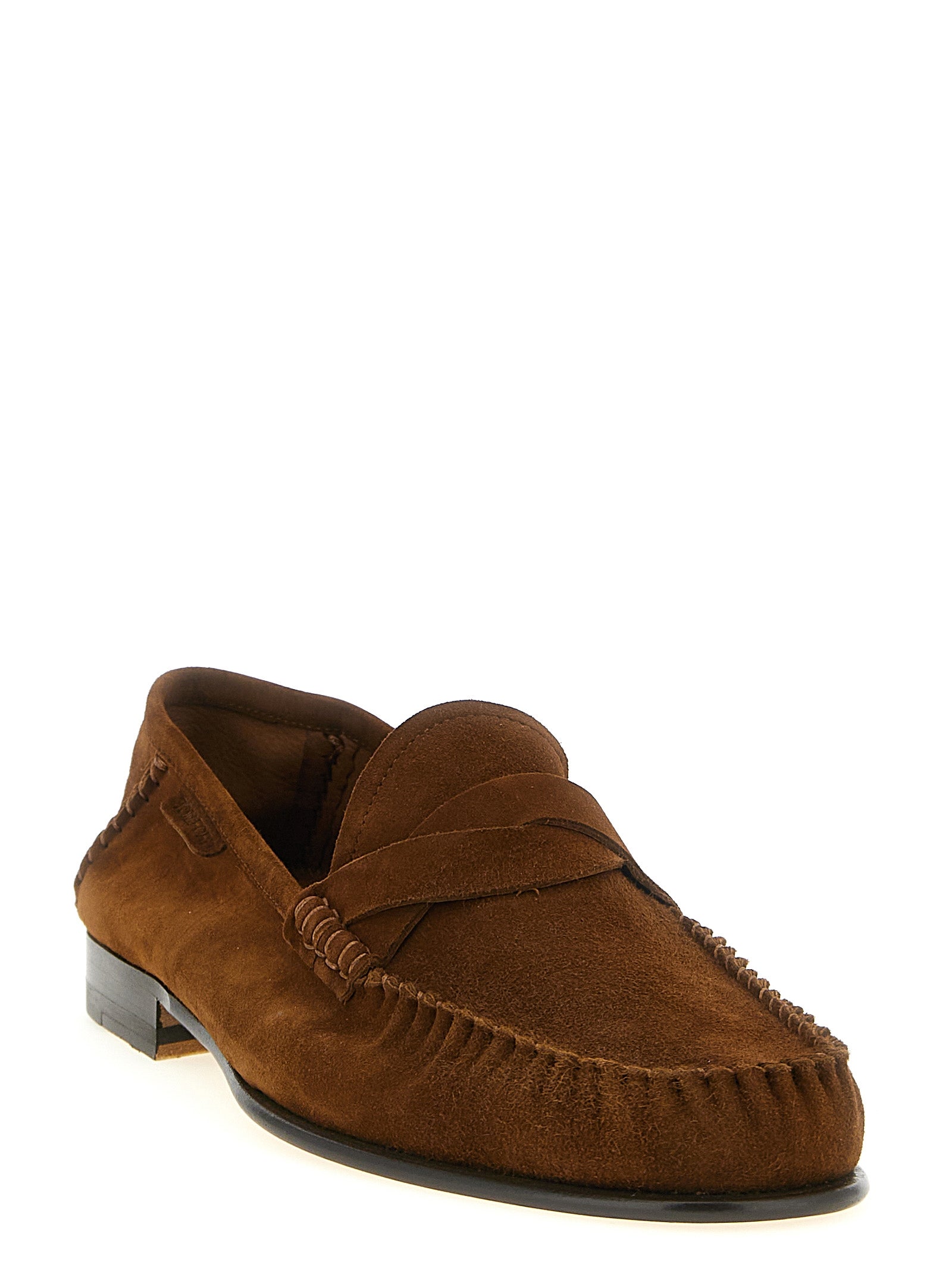 Tom Ford 100% suede loafer in brown — view 2