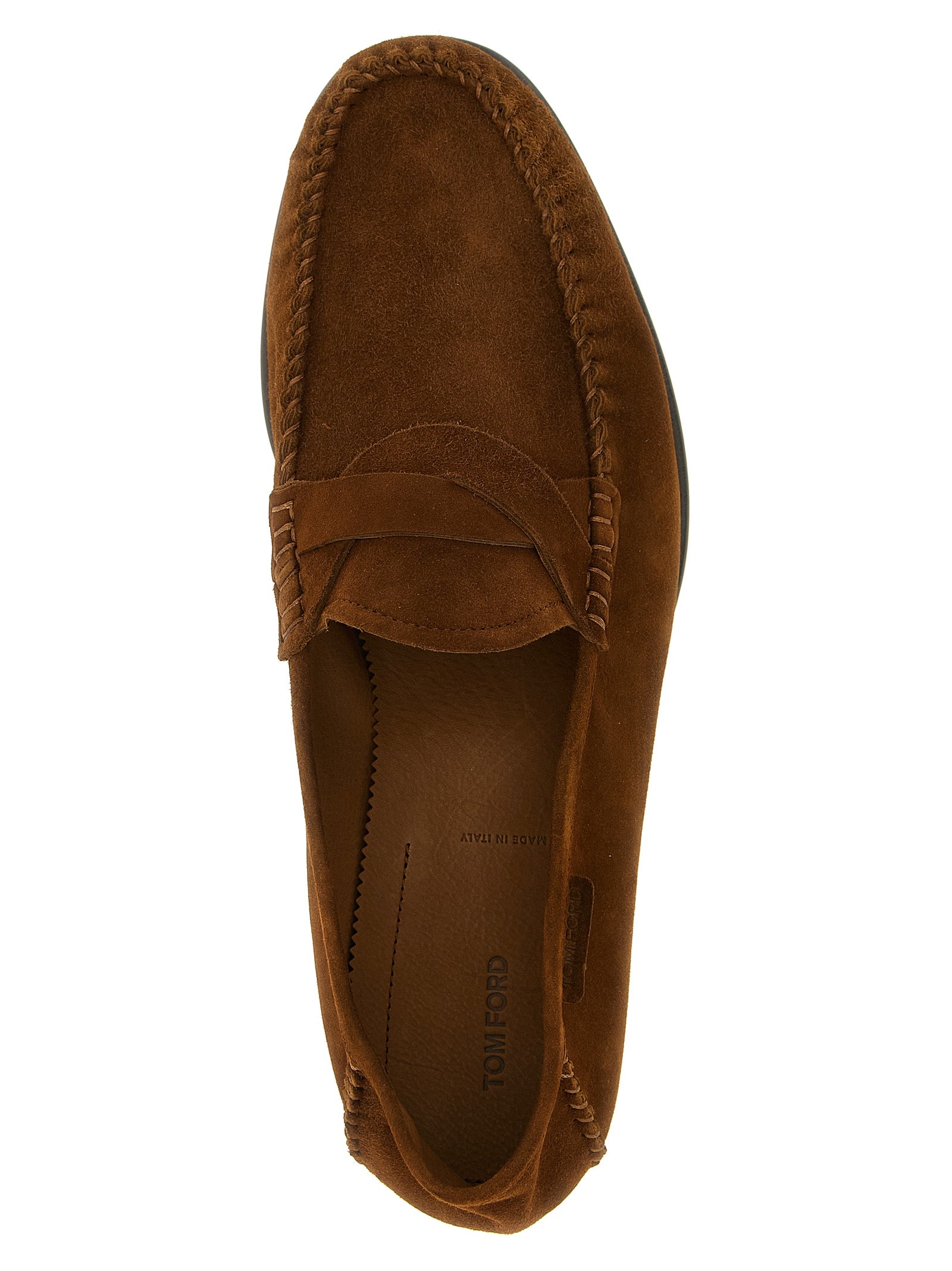 Tom Ford 100% suede loafer in brown — view 4