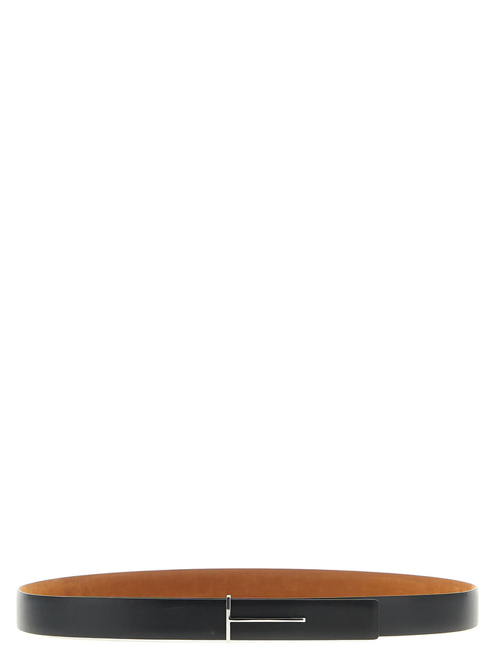 Tom Ford 100% leather belt in brown — view 2