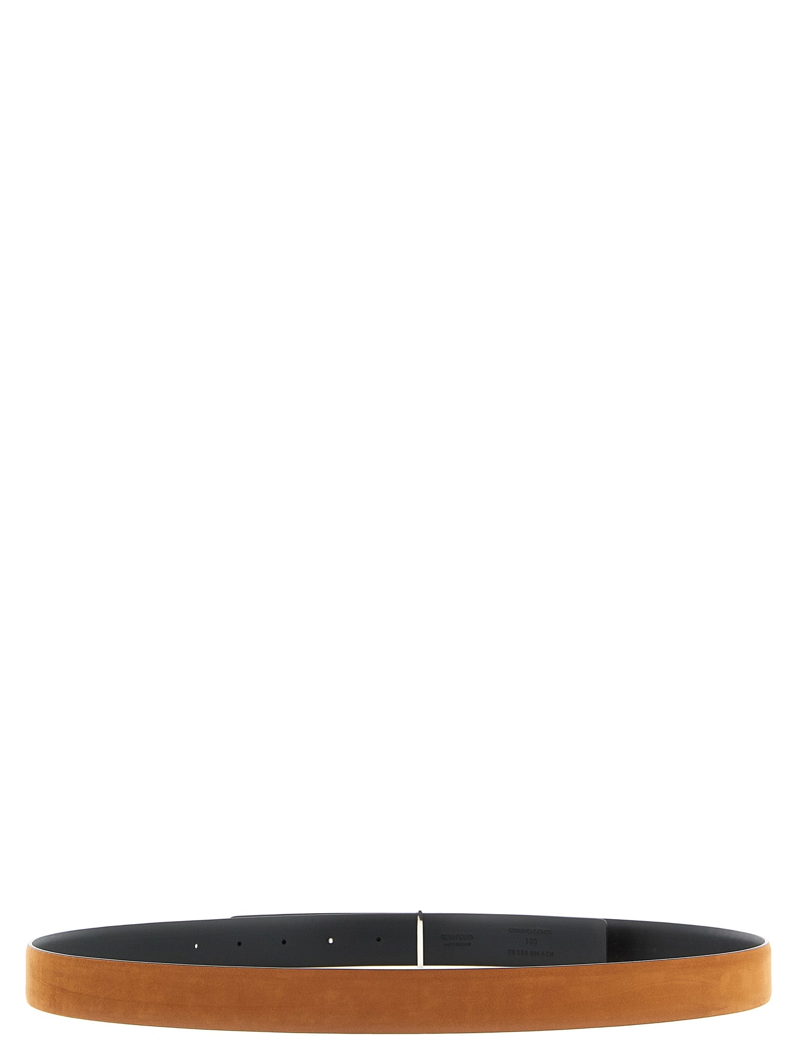 Tom Ford 100% leather belt in brown — view 3