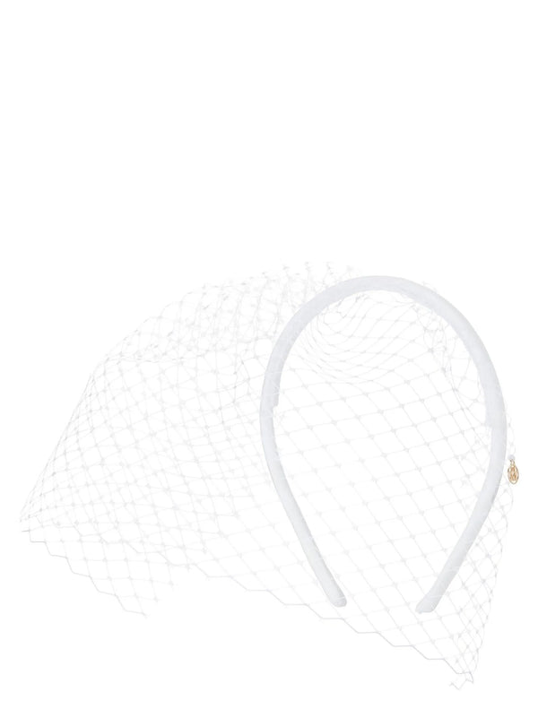 Maison Michel 95% Polyamide headband in white
