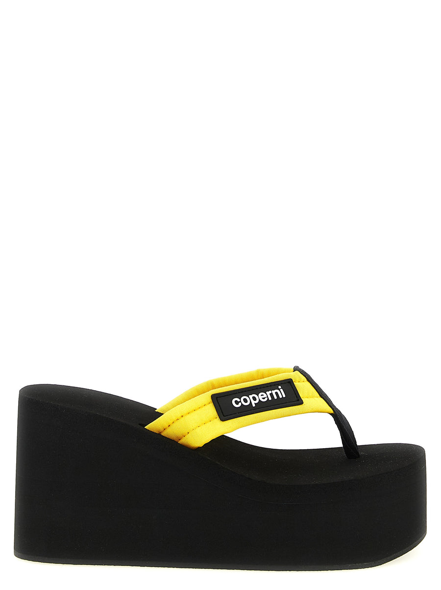 Coperni 62% viscose sandal in yellow