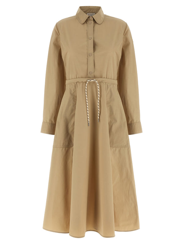 Moncler 63% polyester dress in beige