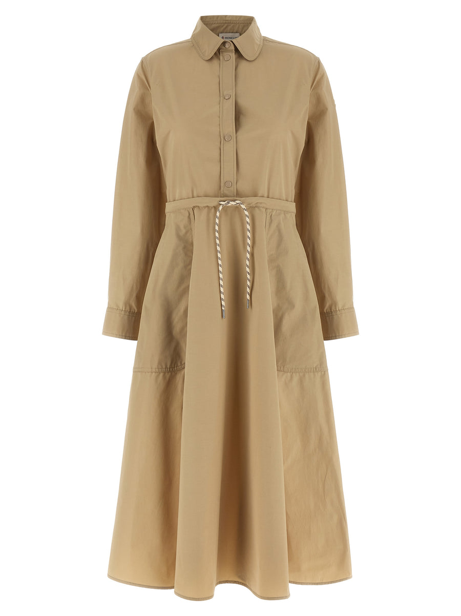 Moncler 63% polyester dress in beige