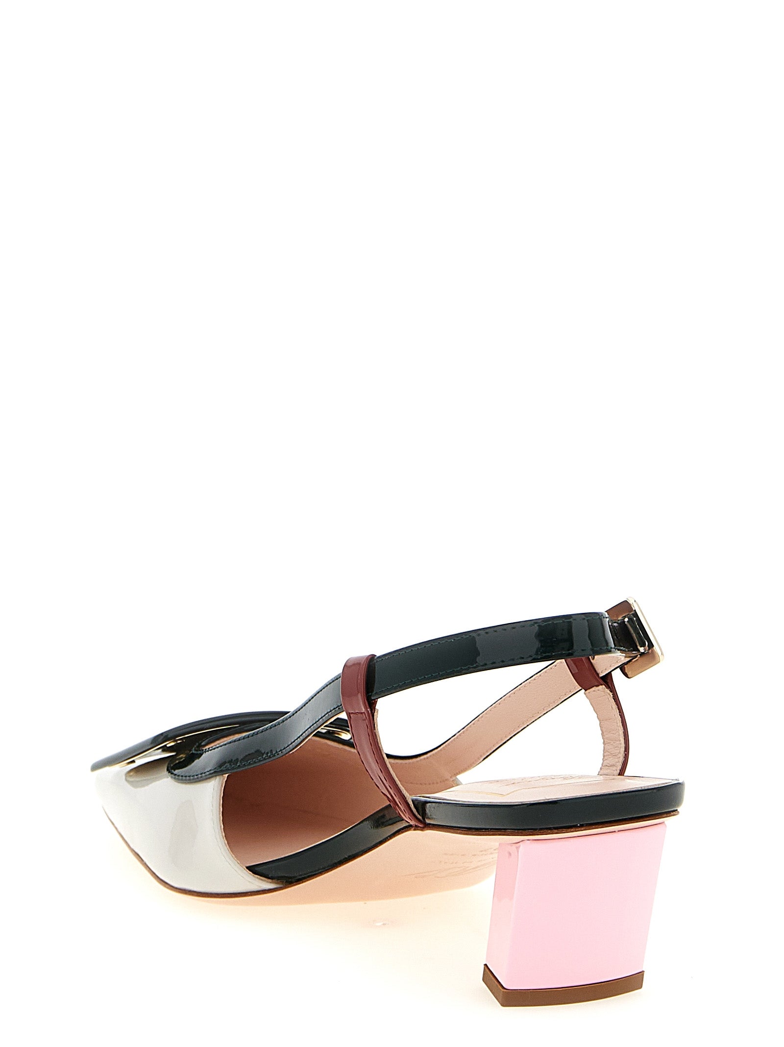 Roger Vivier 100% calfskin leather slingback pump in multicolor — view 3