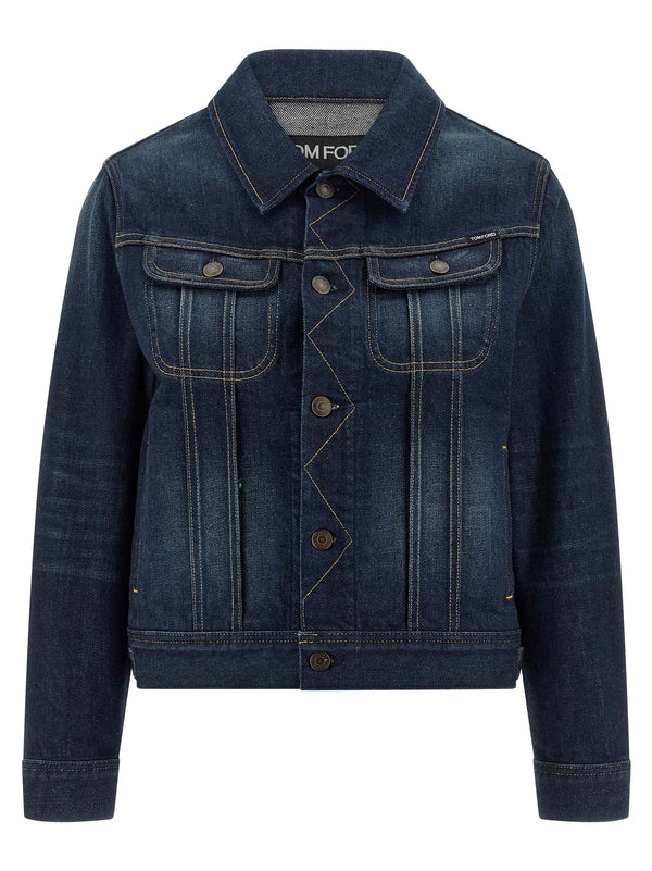 Tom Ford 98% cotton jacket in blue