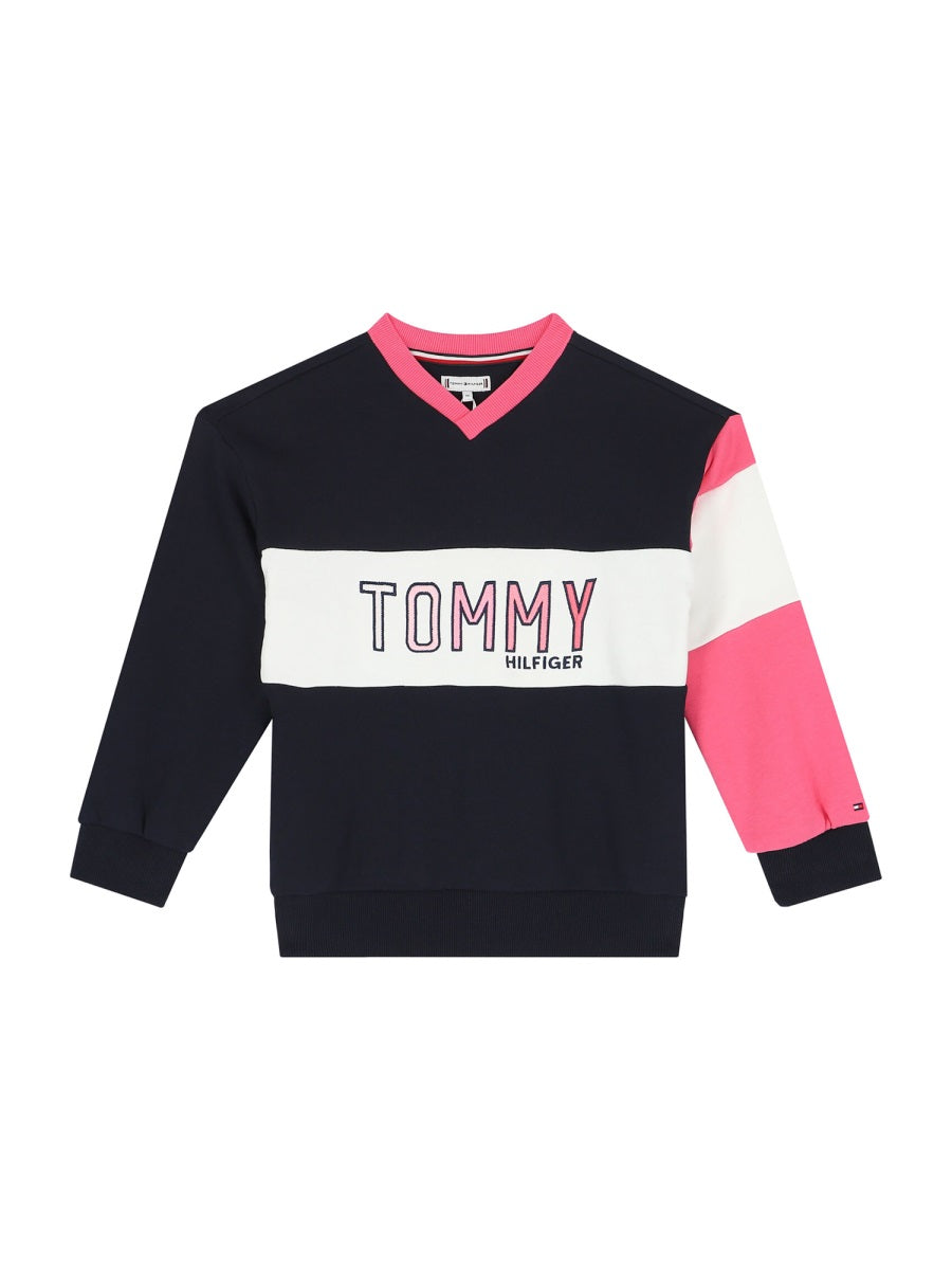 Crewneck Sweatshirt Colourblock Multicolour Organic Cotton Sweatshirts