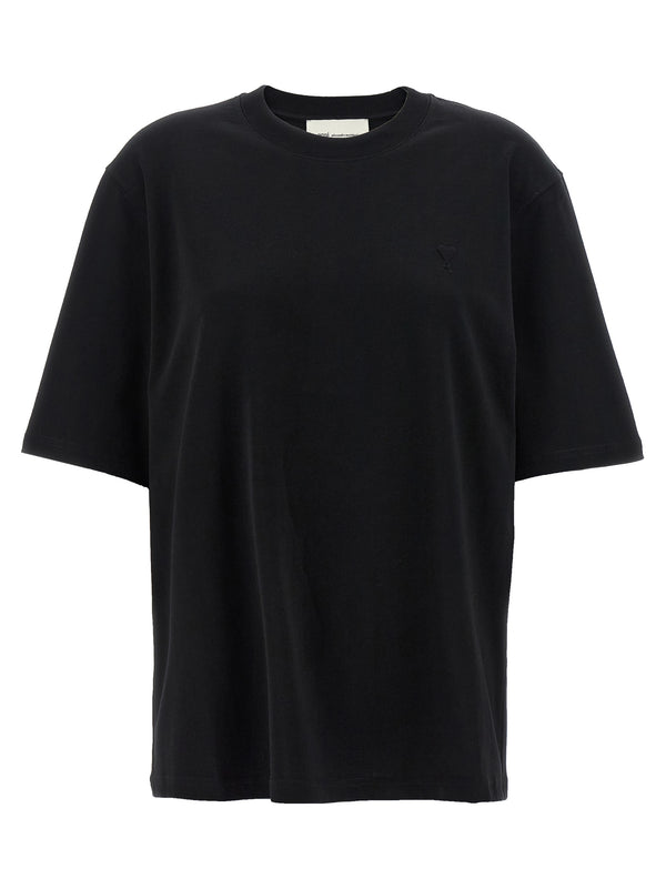 AMI Paris 100% cotton t-shirt in black