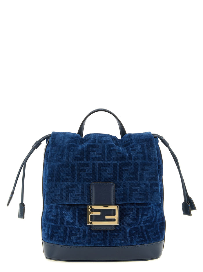 Blue Cotton Backpack