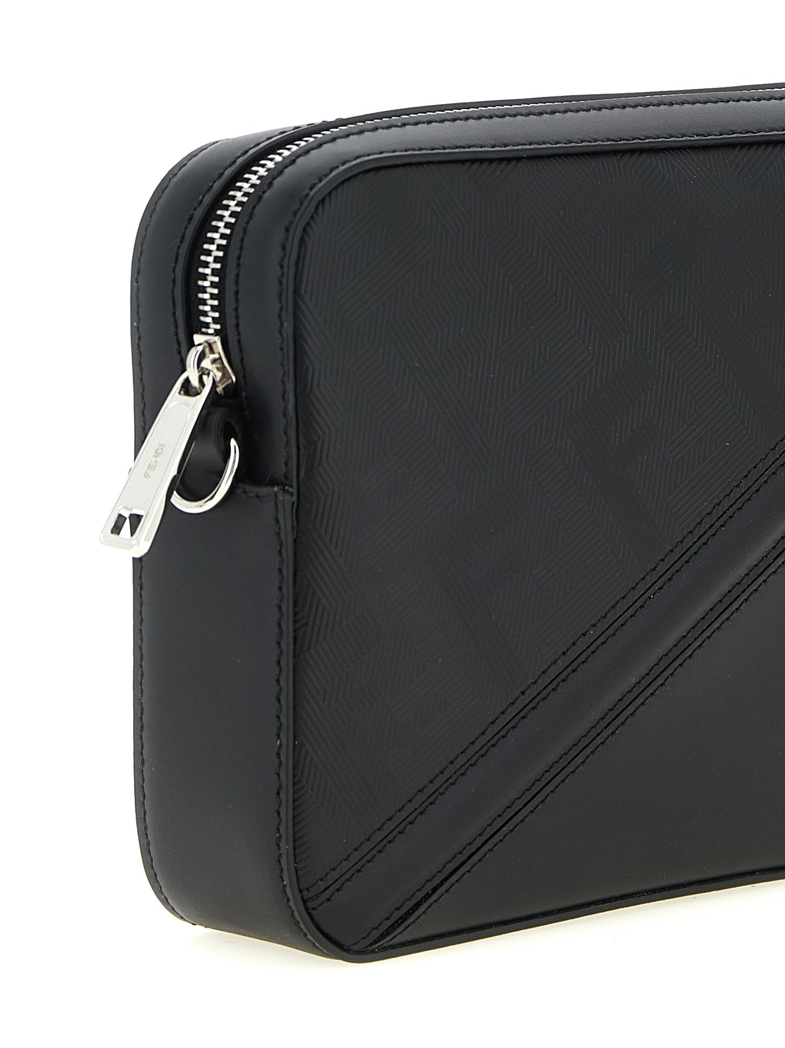 Black Viscose Shoulder Bag