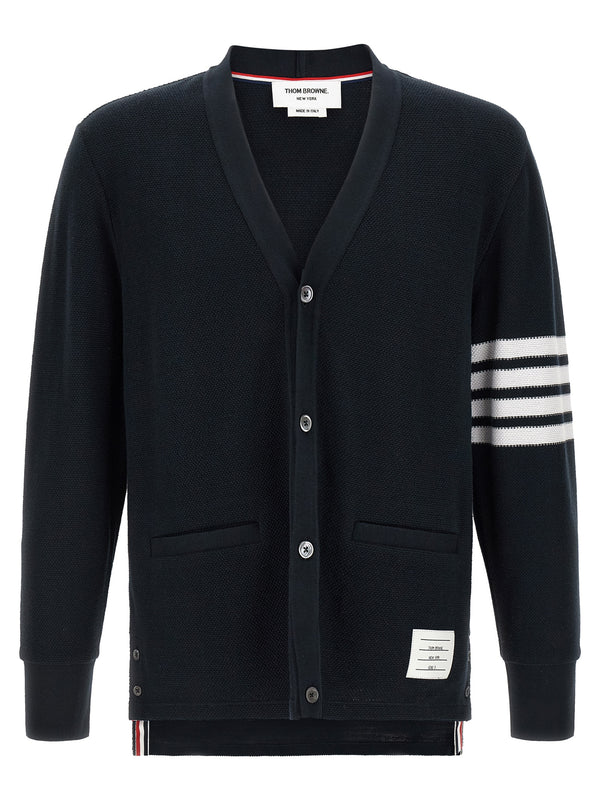 Thom Browne 100% Cotton cardigan in navy