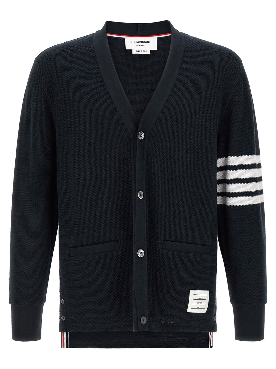 Thom Browne 100% Cotton cardigan in navy