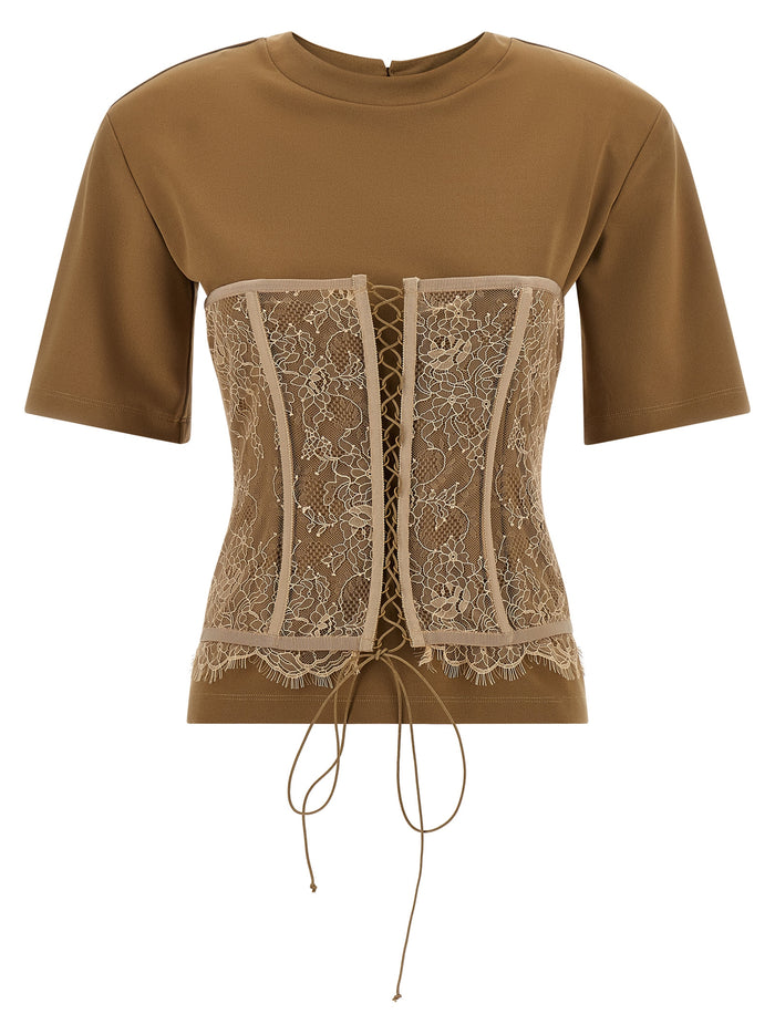 Giuseppe Di Morabito 62% Viscose t-shirt in brown