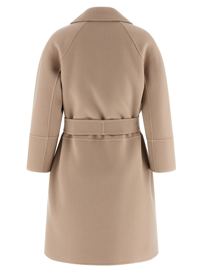 'S Max Mara 100% virgin wool coat in beige — view 2