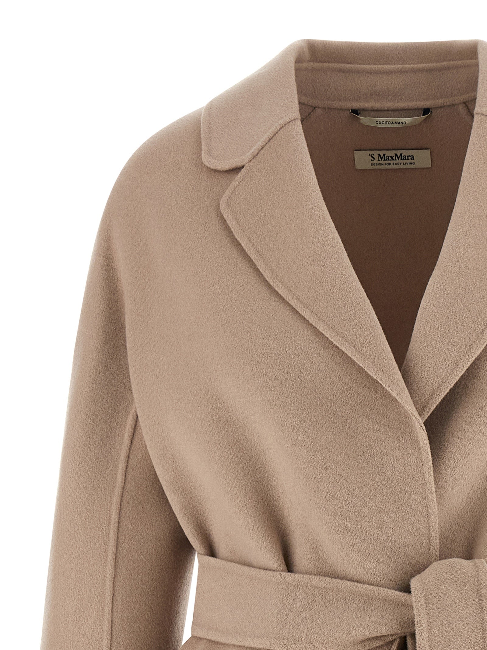 'S Max Mara 100% virgin wool coat in beige — view 3