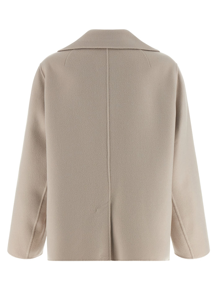 'S Max Mara 100% Virgin Wool blazer in beige — view 2