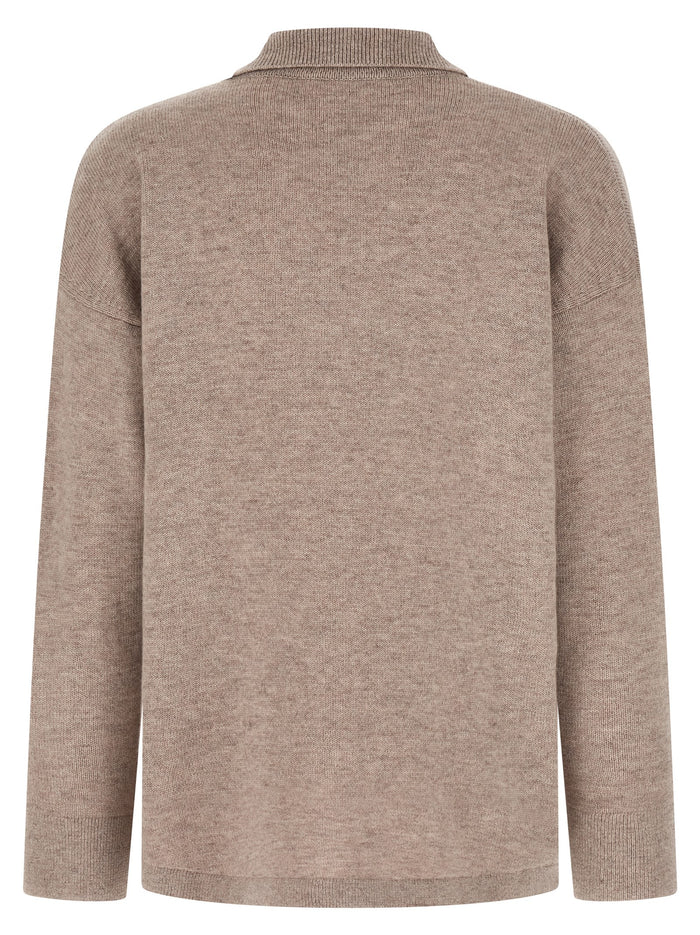'S Max Mara 80% wool cardigan in beige — view 2