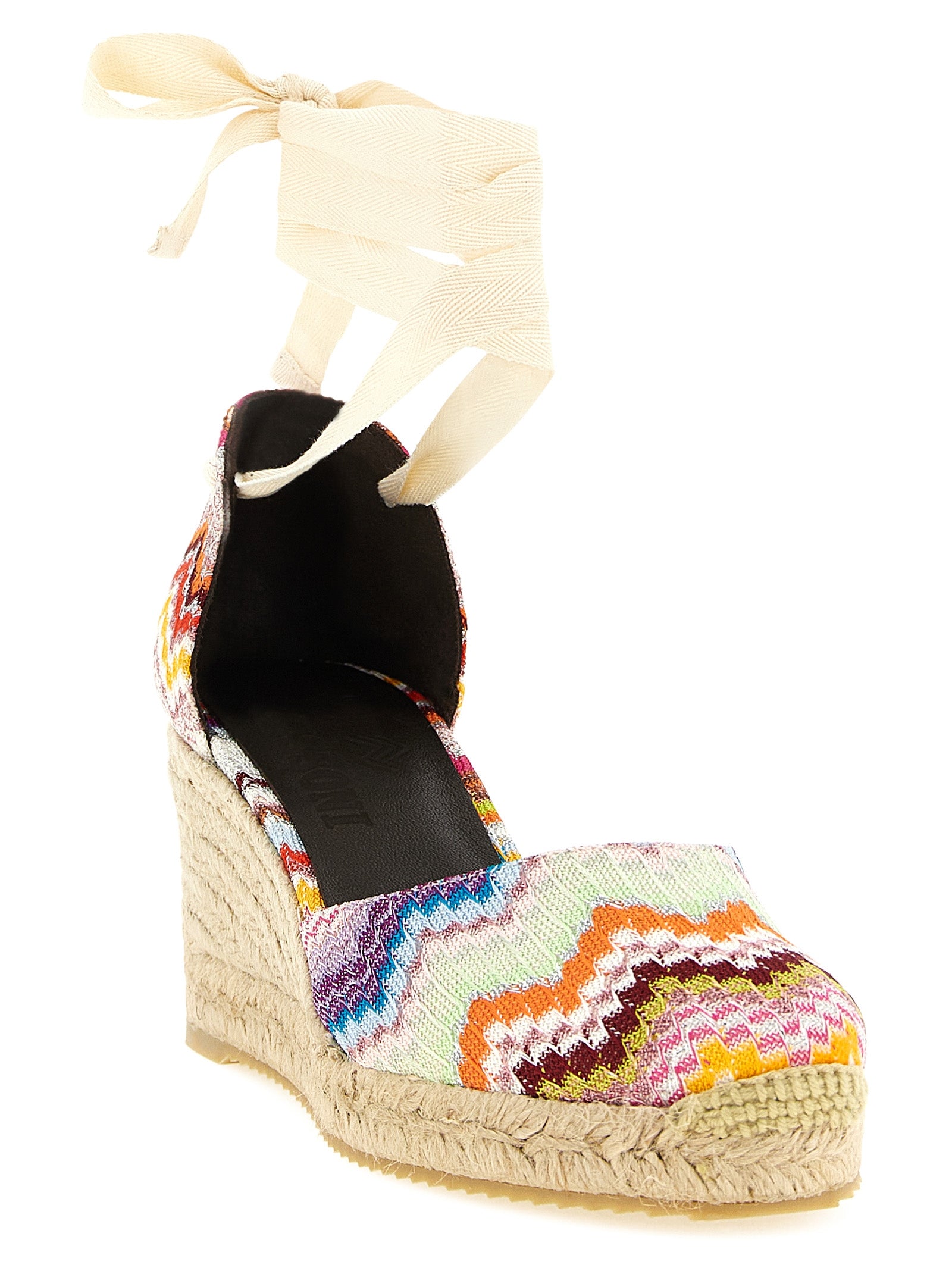 Missoni Raschel fabric with lamé threads espadrille sandal in multicolor — view 2