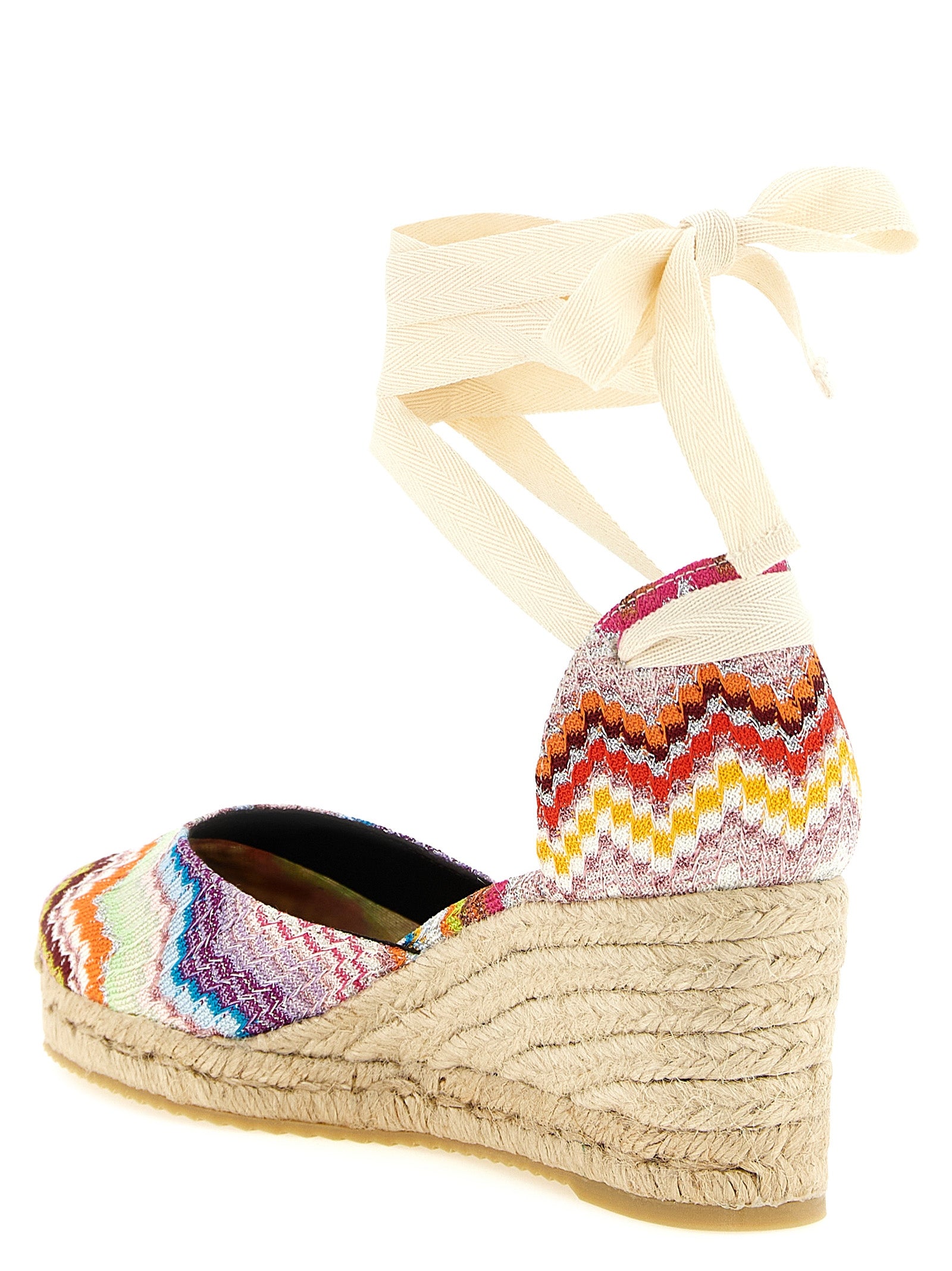 Missoni Raschel fabric with lamé threads espadrille sandal in multicolor — view 3