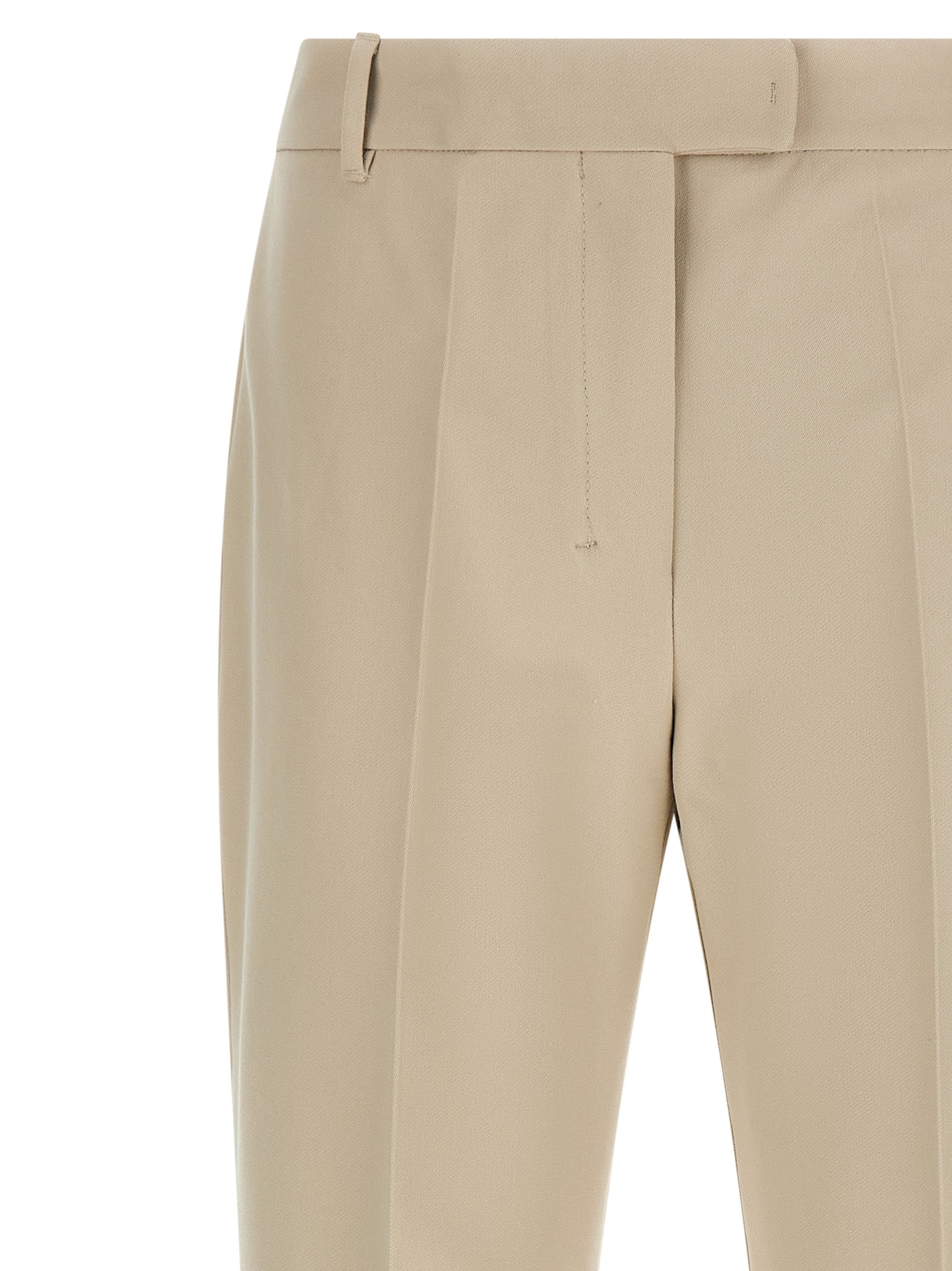 'S Max Mara 47% Cotton trousers in beige — view 3