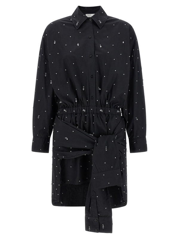 Giuseppe Di Morabito 100% Cotton shirt dress in black