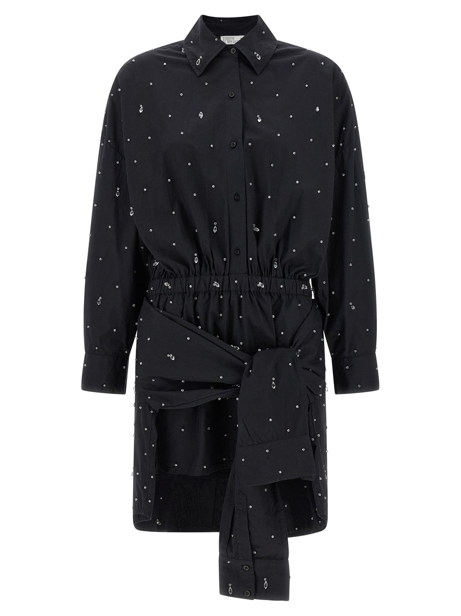 Giuseppe Di Morabito 100% Cotton shirt dress in black