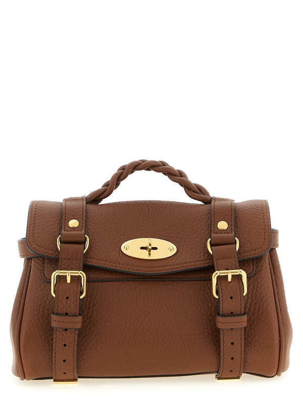Mulberry 100% Calfskin Leather top handle bag in brown