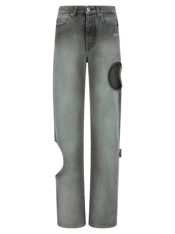 Off-White 100% Cotton jeans in gray