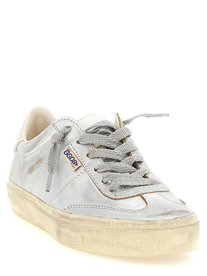 Golden Goose 96% cow leather sneaker in silver — view 2