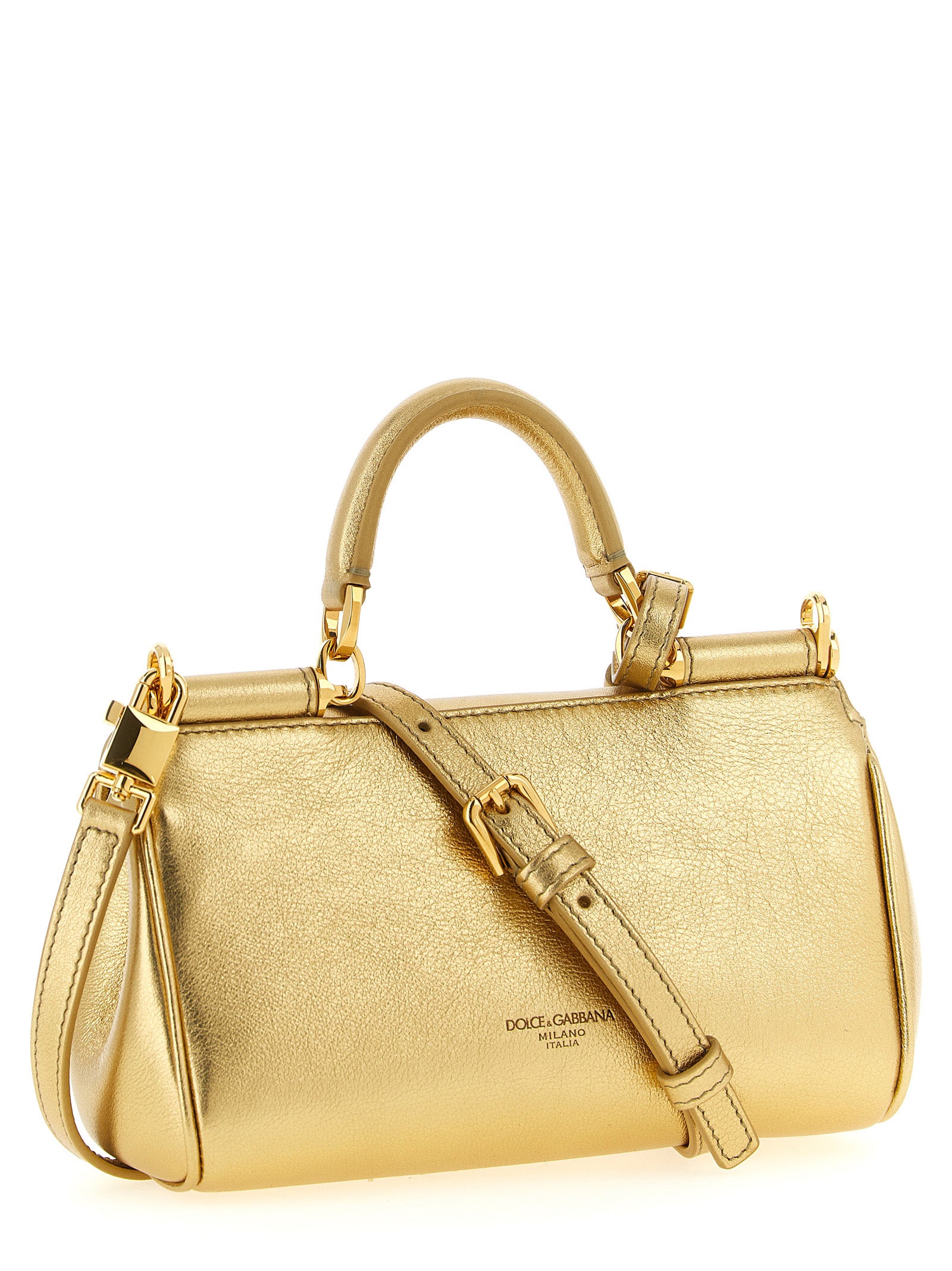 Gold Calfskin Handbag Bag