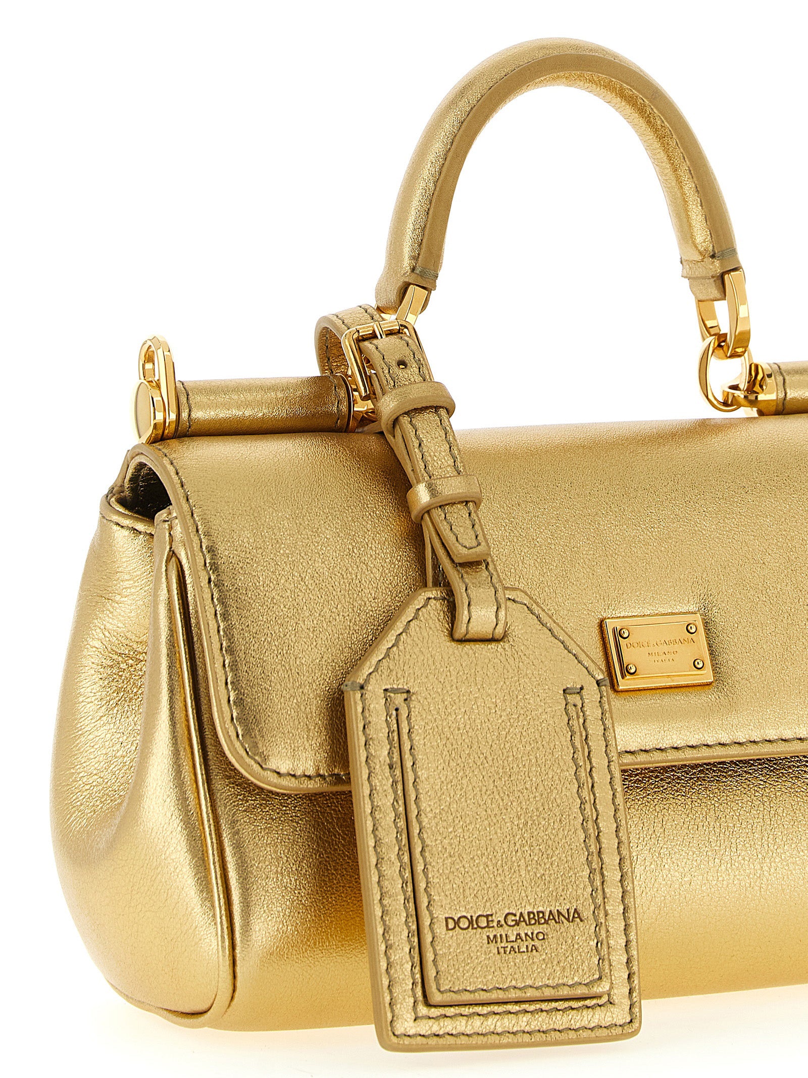 Gold Calfskin Handbag Bag